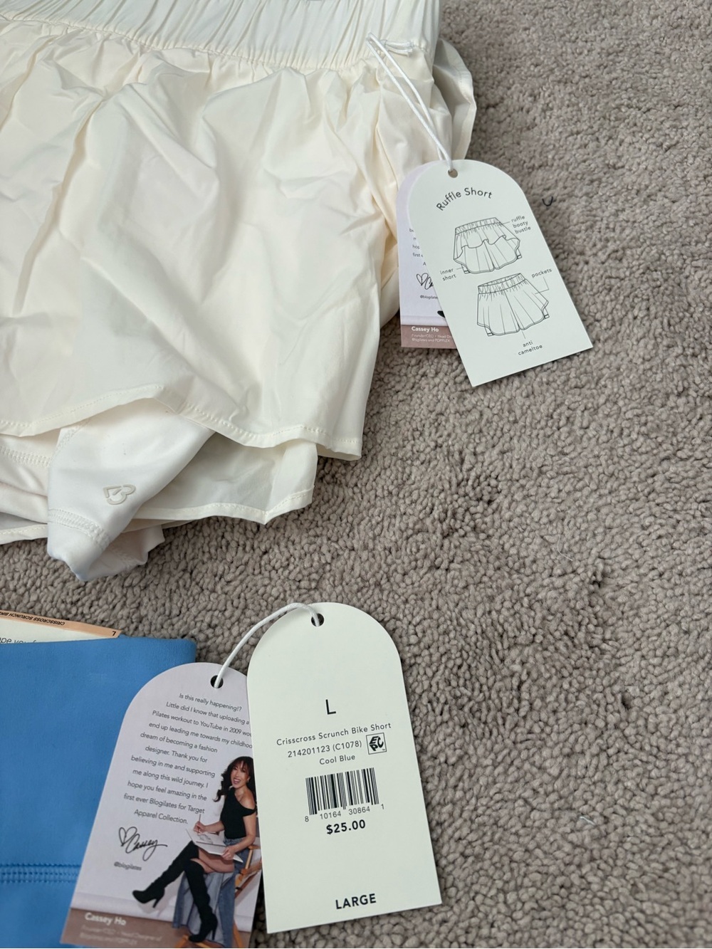 Blogilates Bike Short And Ruffle Short Size Large Bundle New - Picture 2 of 9